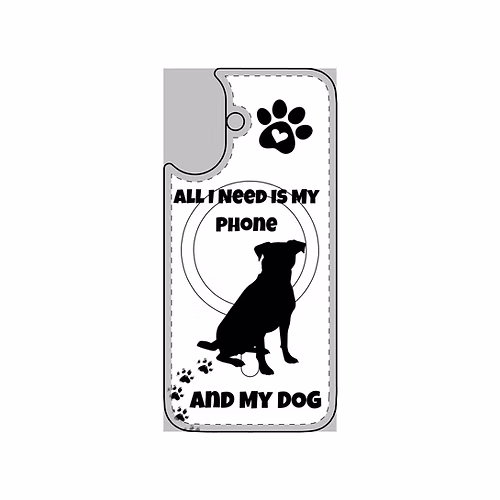 Magnetic dog Clear Impact Resistant Case Trendy Unique dog inspired many sizes