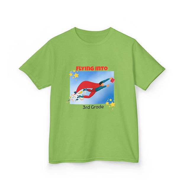 Kids Flying into 3rd Grade T Back to School Fun Trendy Unique Style School