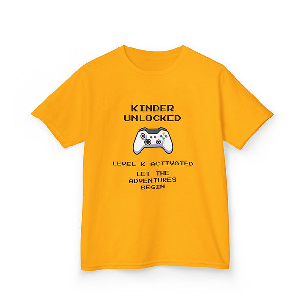 Kids Gaming Tee - Unlocked Kinder - Back to School Fun - Unisex, Trendy Unique