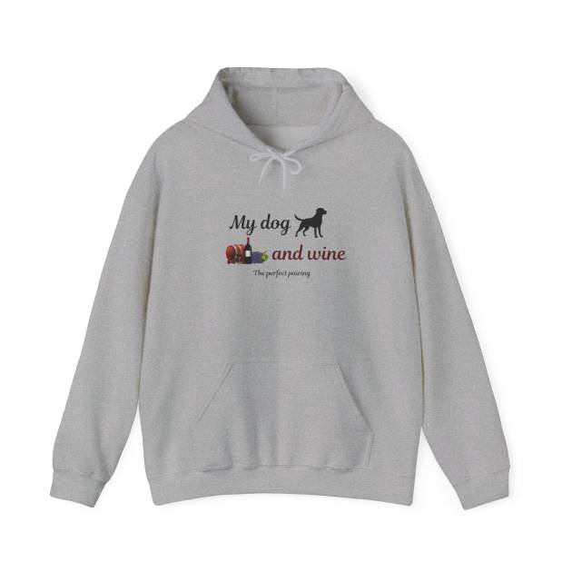 My Dog Wine Unisex Hoodie - Pet Lover Gift for Dog Wine Enthusiast